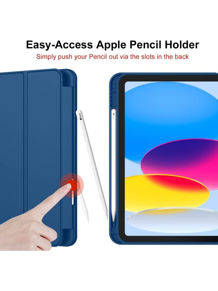 Apple iPad 10. Nesil 10.9 (2022) Kalemlikli Yatay Standlı Stromix Smart Kılıf A2696 A2757 A2777 A3162 Petrol Yeşili