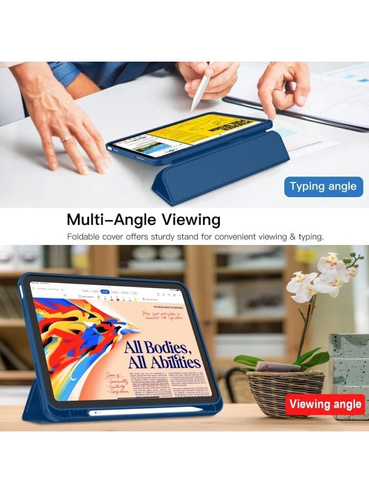 Apple iPad A16 11 Inc (2025) Kalemlikli Uyku Modlu Yatay Standlı Stromix Smart Kılıf A3354 A3355 Petrol Yeşili