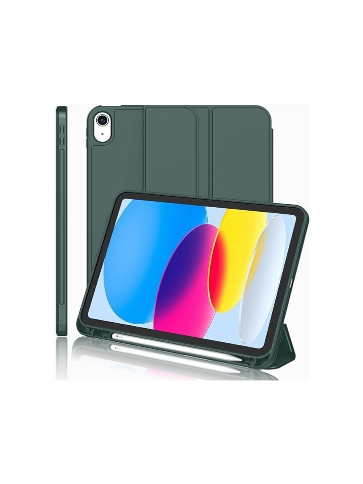 Apple iPad A16 11 Inc (2025) Kalemlikli Uyku Modlu Yatay Standlı Stromix Smart Kılıf A3354 A3355 Haki