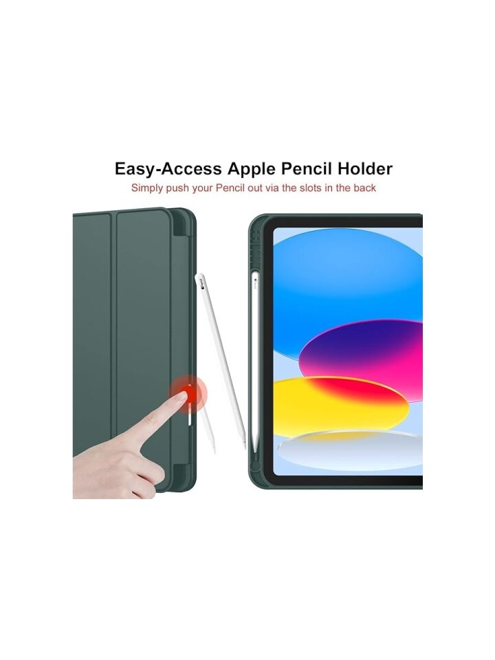 Apple iPad A16 11 Inc (2025) Kalemlikli Uyku Modlu Yatay Standlı Stromix Smart Kılıf A3354 A3355 Haki