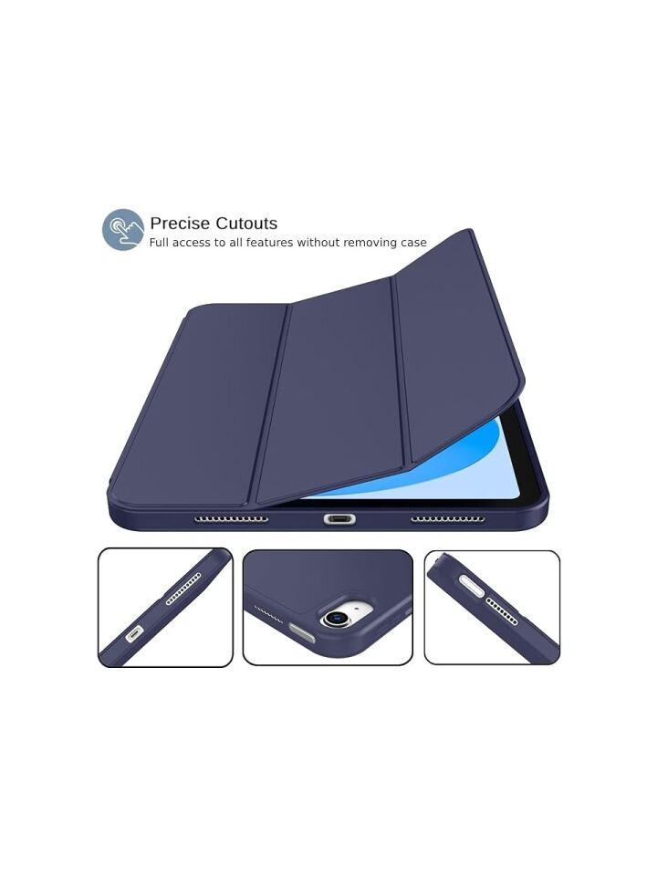 Apple iPad A16 11 Inc (2025) Kalemlikli Uyku Modlu Yatay Standlı Stromix Smart Kılıf A3354 A3355 Lacivert
