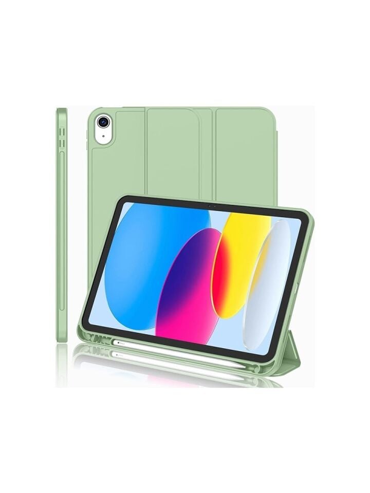 Apple iPad A16 11 Inc (2025) Kalemlikli Uyku Modlu Yatay Standlı Stromix Smart Kılıf A3354 A3355 Yeşil