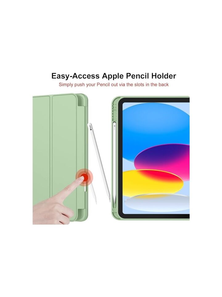 Apple iPad A16 11 Inc (2025) Kalemlikli Uyku Modlu Yatay Standlı Stromix Smart Kılıf A3354 A3355 Yeşil