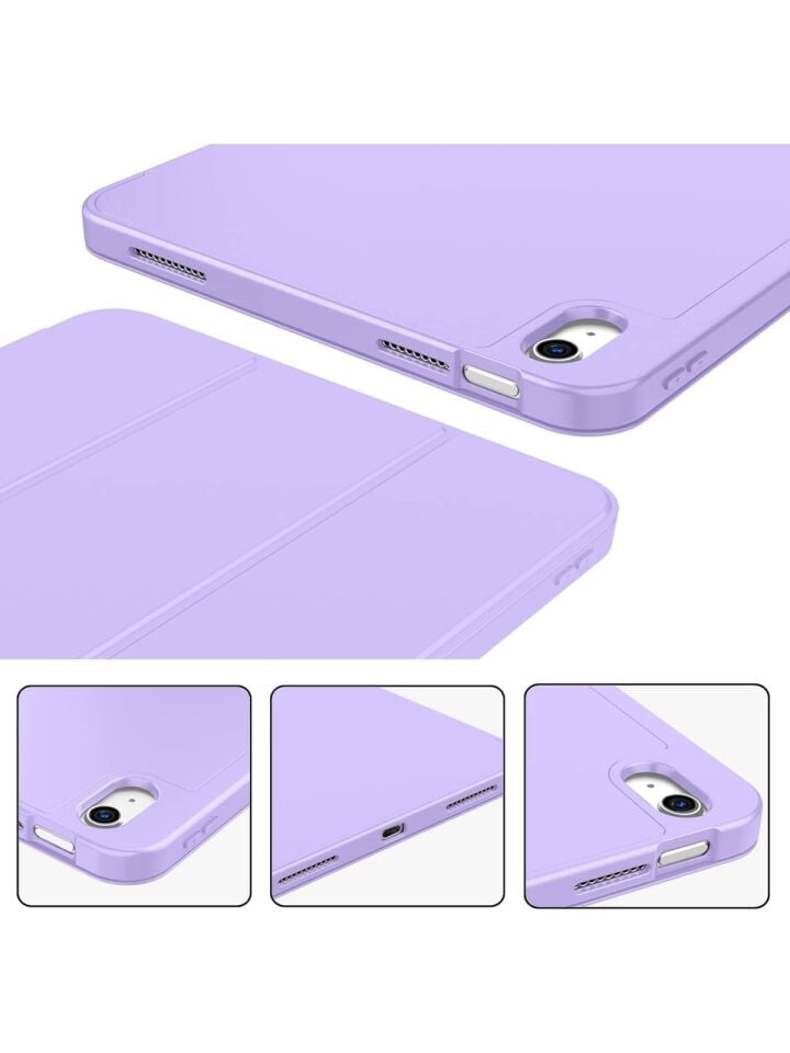 Apple iPad A16 11 Inc (2025) Kalemlikli Uyku Modlu Yatay Standlı Stromix Smart Kılıf A3354 A3355 Lila
