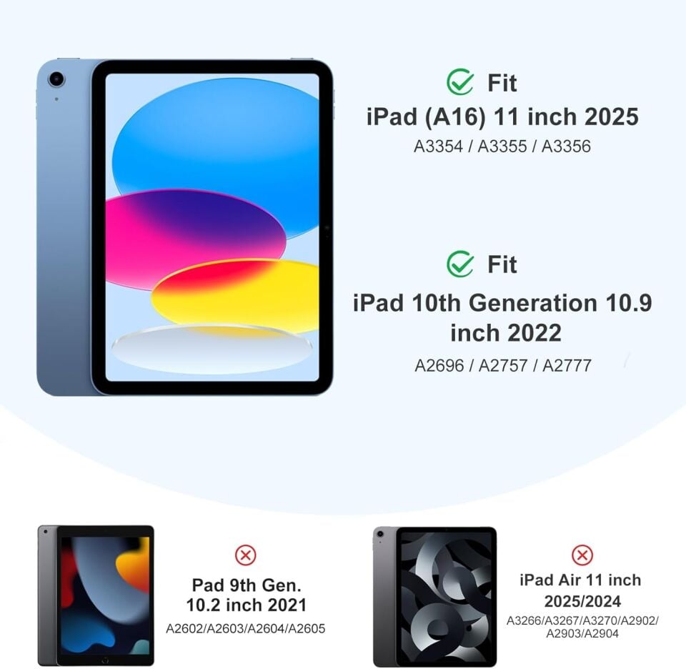 Apple iPad A16 11 Inc (2025) Kalemlikli Uyku Modlu Yatay Standlı Stromix Smart Kılıf A3354 A3355 Sarı