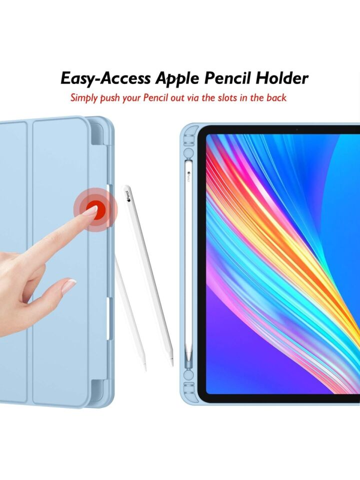 Apple iPad Pro 11 (2020) 2. Nesil Kalemlikli Yatay Standlı Stromix Smart Kılıf A2228 A2068 A2230 A2231 Mavi