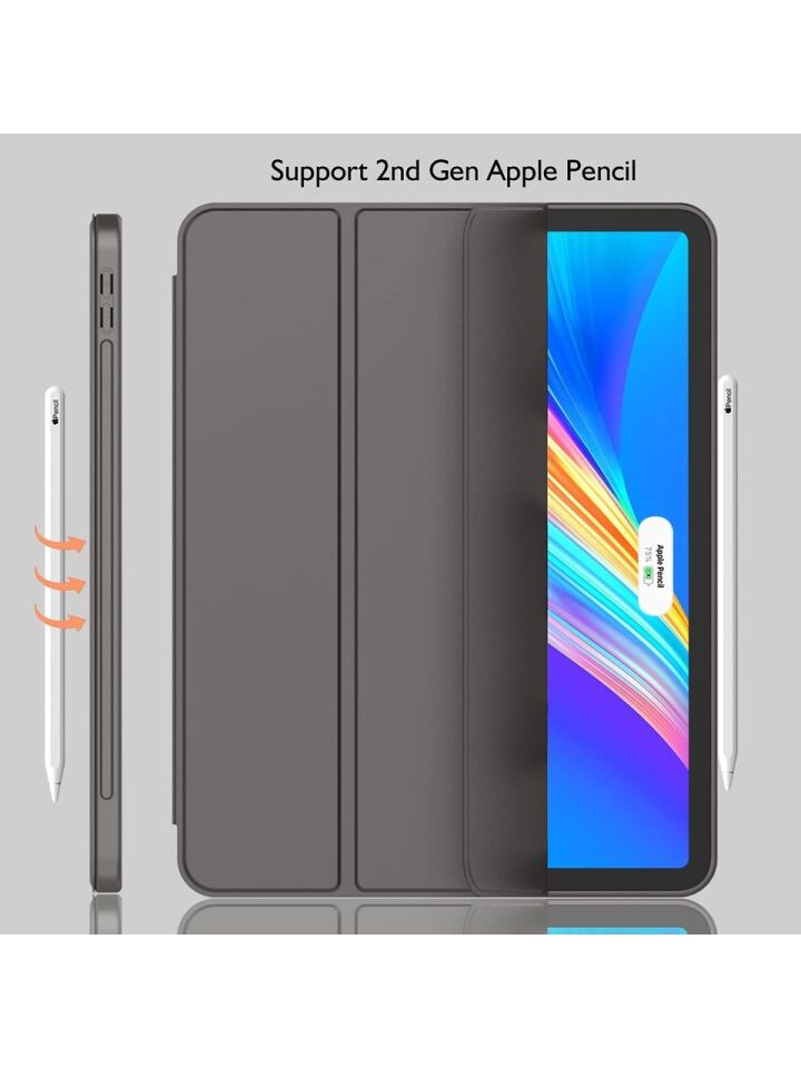 Apple iPad Pro 11 (2020) 2. Nesil Kalemlikli Yatay Standlı Stromix Smart Kılıf A2228 A2068 A2230 A2231 Füme
