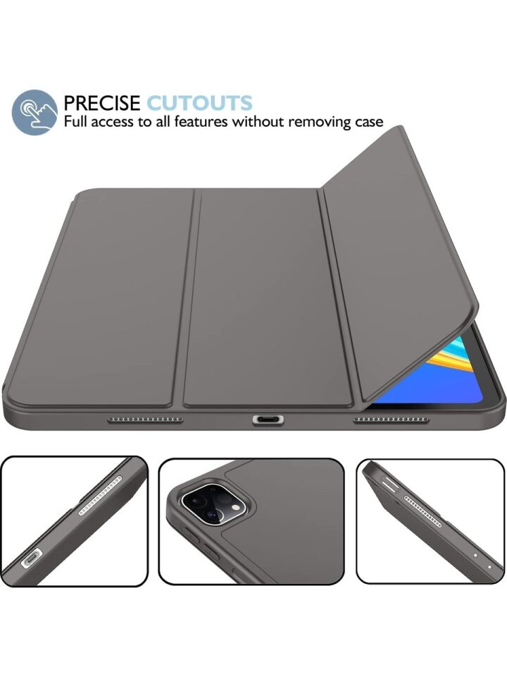 Apple iPad Pro 11 (2020) 2. Nesil Kalemlikli Yatay Standlı Stromix Smart Kılıf A2228 A2068 A2230 A2231 Füme