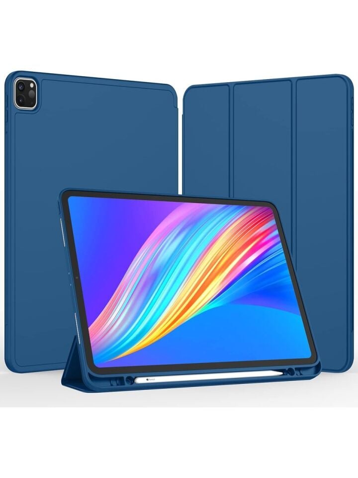 Apple iPad Pro 11 (2022) 4. Nesil Kalemlikli Yatay Standlı Stromix Smart Kılıf A2378 A2461 A2379 A2462 Petrol Yeşili