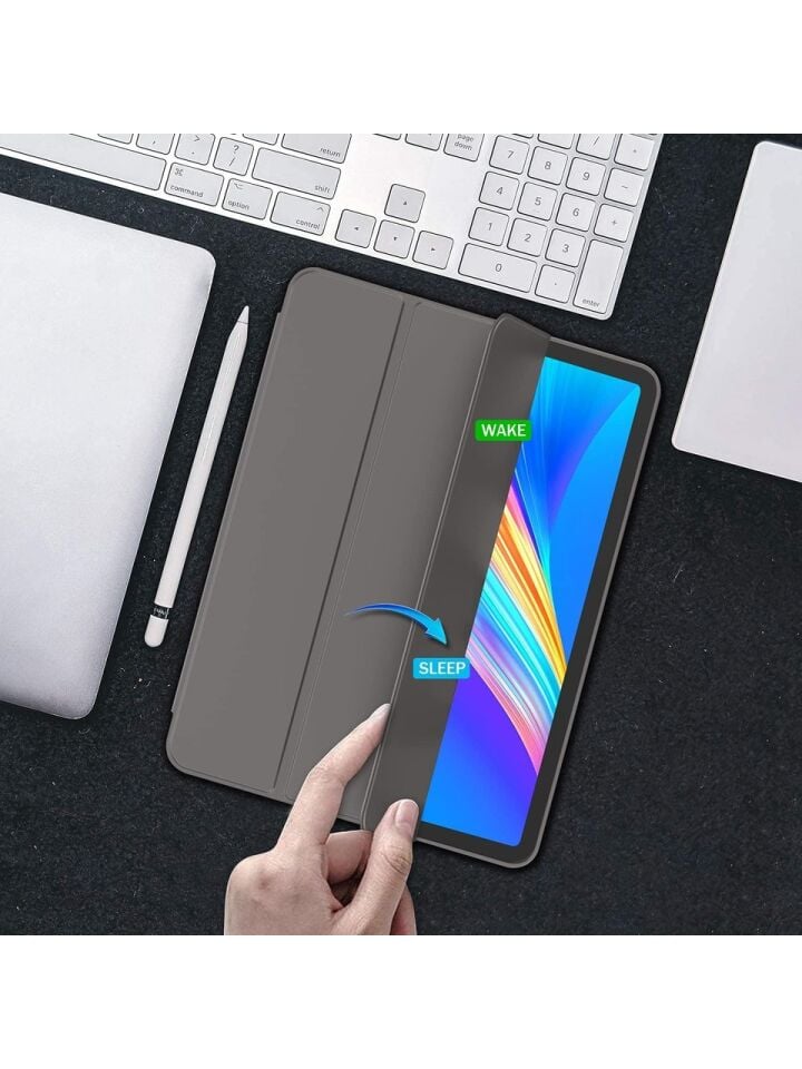 Apple iPad Pro 11 (2022) 4. Nesil Kalemlikli Yatay Standlı Stromix Smart Kılıf A2378 A2461 A2379 A2462 Füme