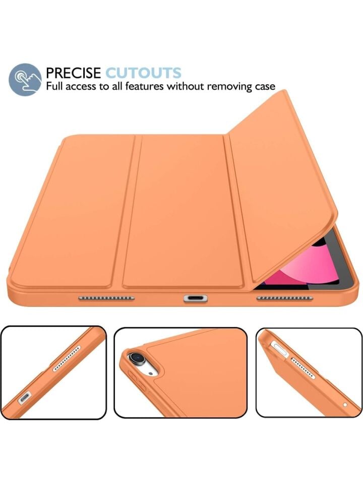 Apple iPad Pro 11 M5 (2025) Kalemlikli Uyku Modlu Yatay Standlı Stromix Smart Kılıf Turuncu