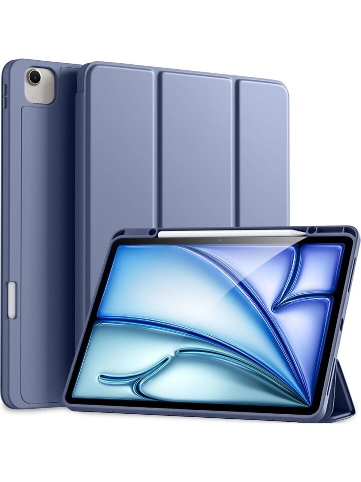 Apple iPad Pro 13 M5 (2025) Kalemlikli Uyku Modlu Yatay Standlı Stromix Smart Kılıf Mor
