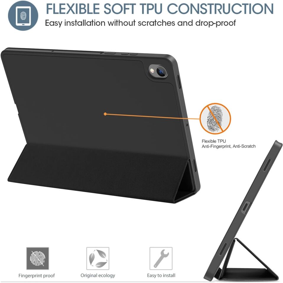 Samsung Galaxy Tab S11 Kalem Şarjına Uygun Kalemlikli Uyku Modlu Stromix Standlı Kapaklı Kılıf SM-X730 Bordo