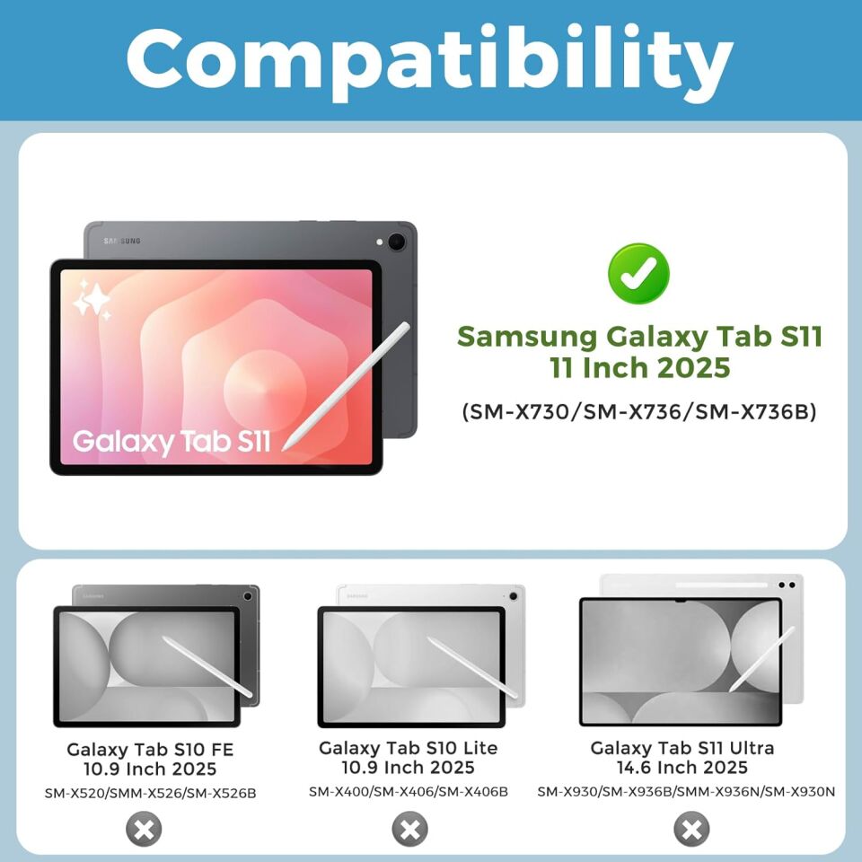 Samsung Galaxy Tab S11 Kalem Şarjına Uygun Kalemlikli Uyku Modlu Stromix Standlı Kapaklı Kılıf SM-X730 Bordo