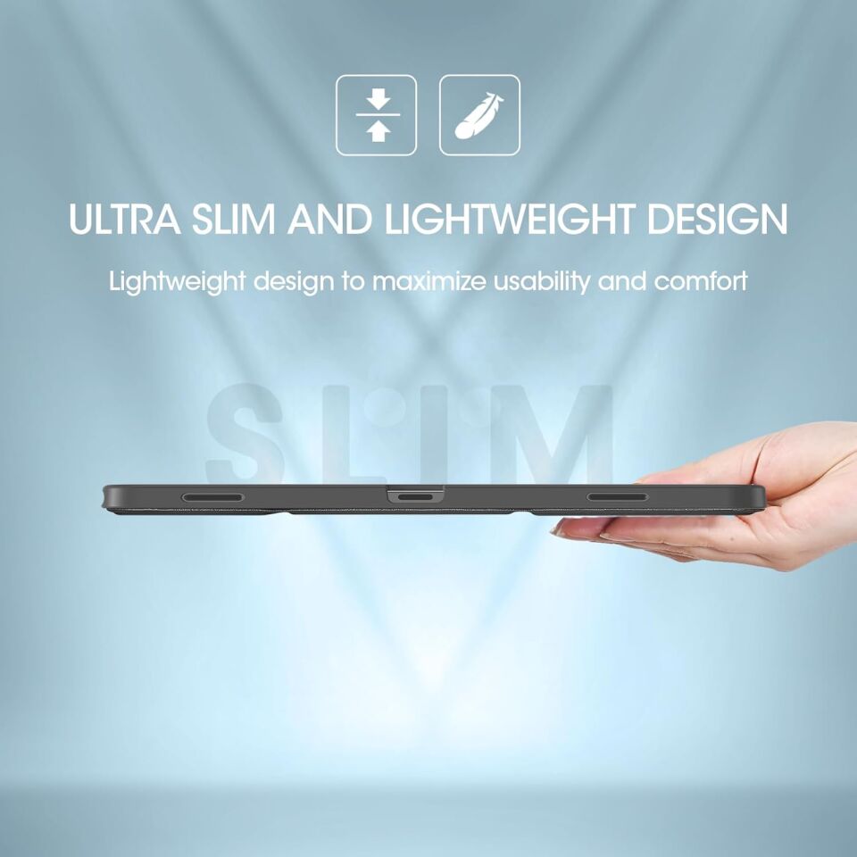 Samsung Galaxy Tab S11 Kalem Şarjına Uygun Kalemlikli Uyku Modlu Stromix Standlı Kapaklı Kılıf SM-X730 Lavanta