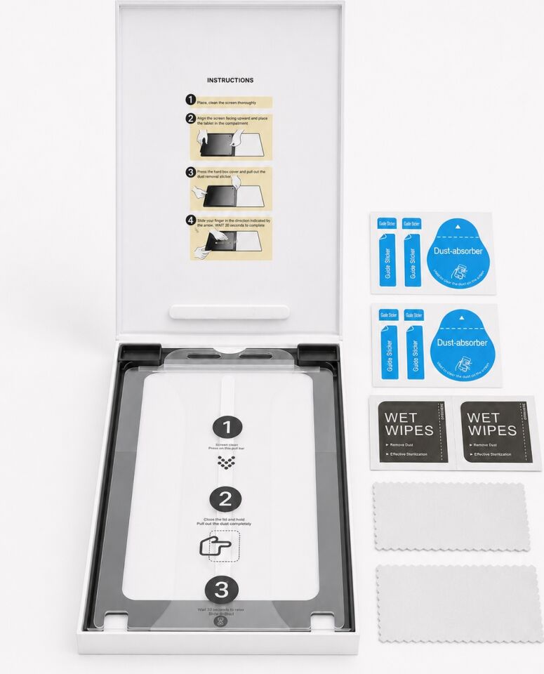 Five-E Apple iPad 9. Nesil 10.2 Inc Kolay Uygulama Aparatlı Temperli 2'li Cam Ekran Koruyucu (Kutulu) - 2 Adet A2604 A2602