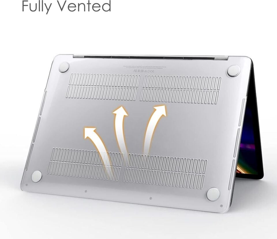 Apple MacBook Pro 16.2 M3 Çipli 2024 Darbelere Dayanıklı Ön Arka Clear Parlak Kapak Kılıf A2991 Şeffaf