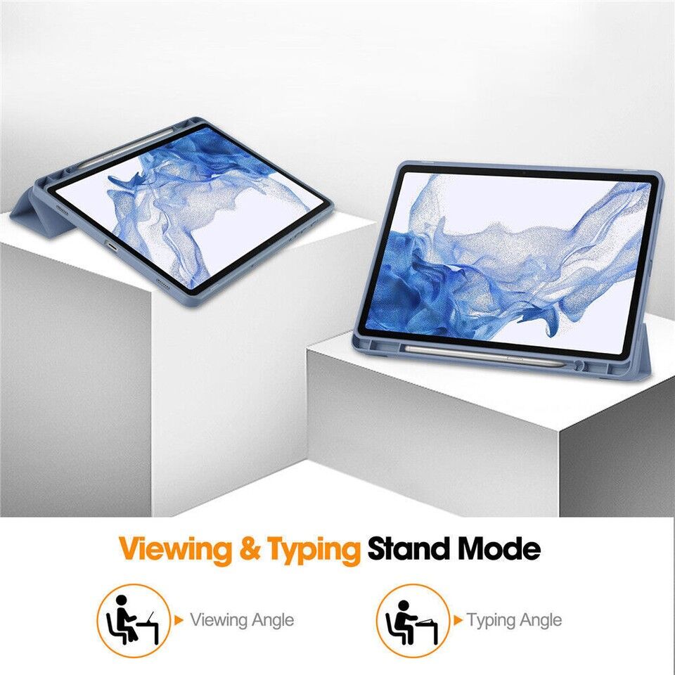 Samsung Galaxy Tab S9 Fe Kalem Şarjına Uygun Kalemlikli Uyku Modlu Stromix Standlı Kapaklı Kılıf Sm- X510 Lavanta