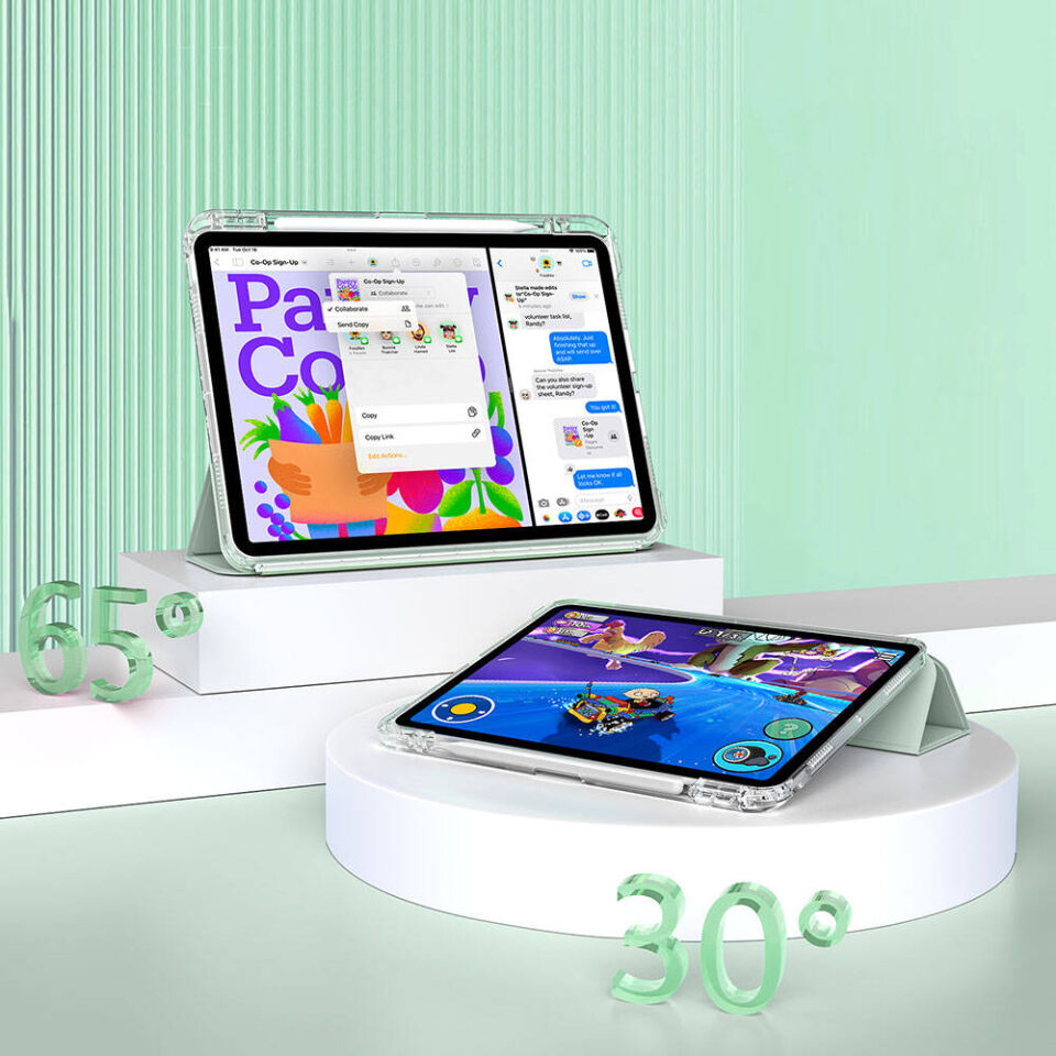 Five-E Apple iPad Air 13 M4 Foldex Yatay ve Dikey Standlı Türkçe Klavye Mouse Kalem ve Kılıf Seti